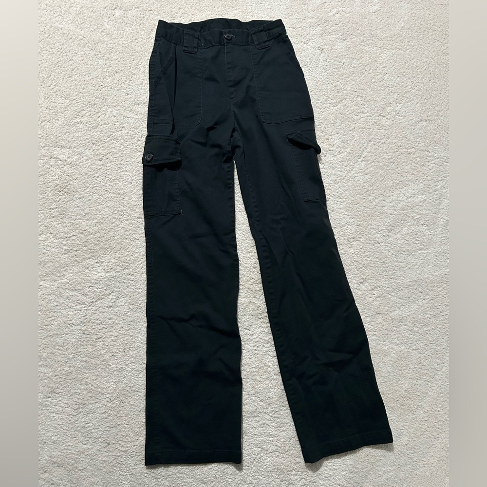 Rewind Black Wide Leg Cargo Pants
